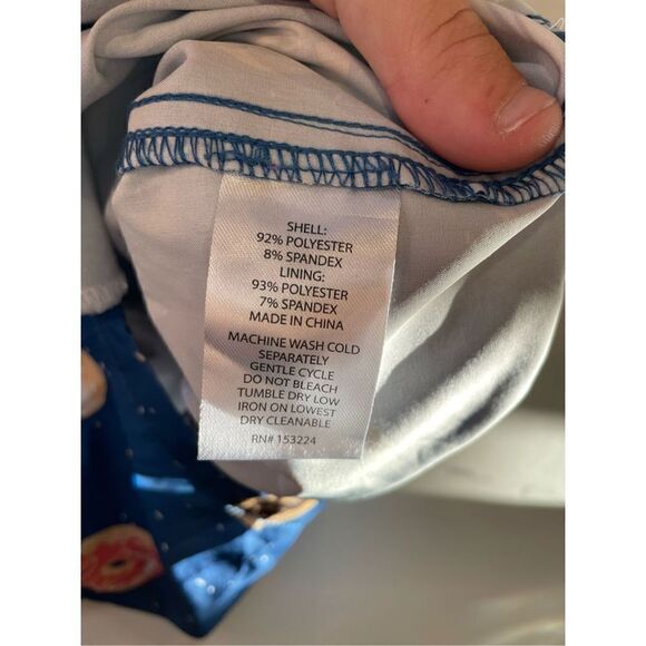 Rainforest So Jelly Blue Donuts Swim Trunks Men’s Sz L - Picture 6 of 7